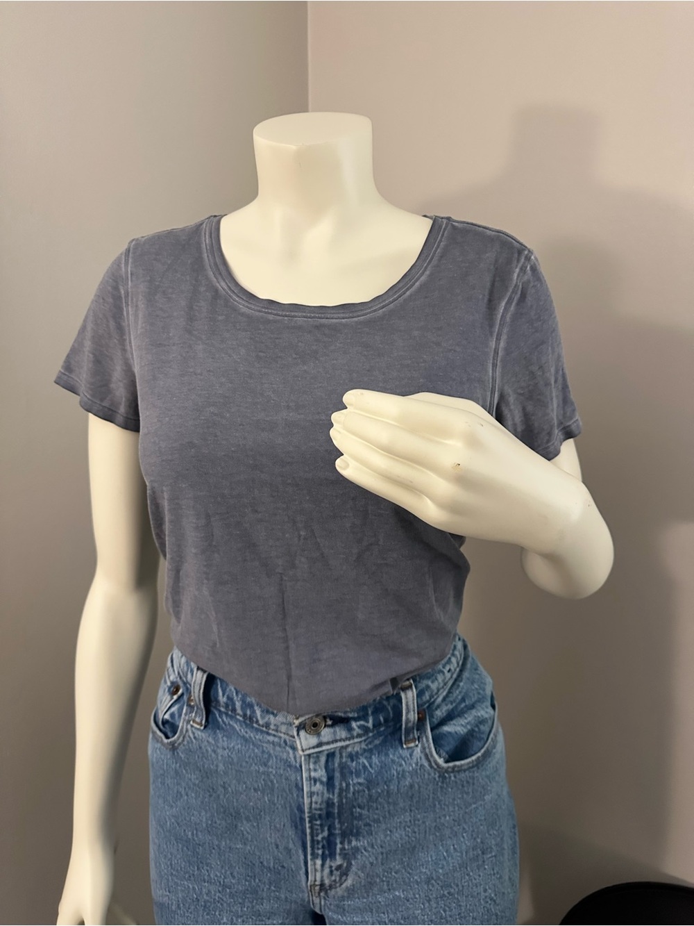 lululemon athletica Washed Short Sleeve Tee in Slate Blue